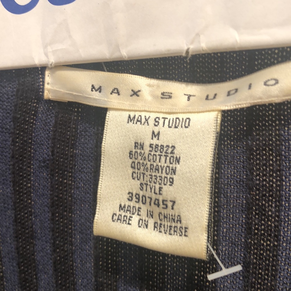Max Studio Ripped Navy Blue Dress - Picture 3 of 6